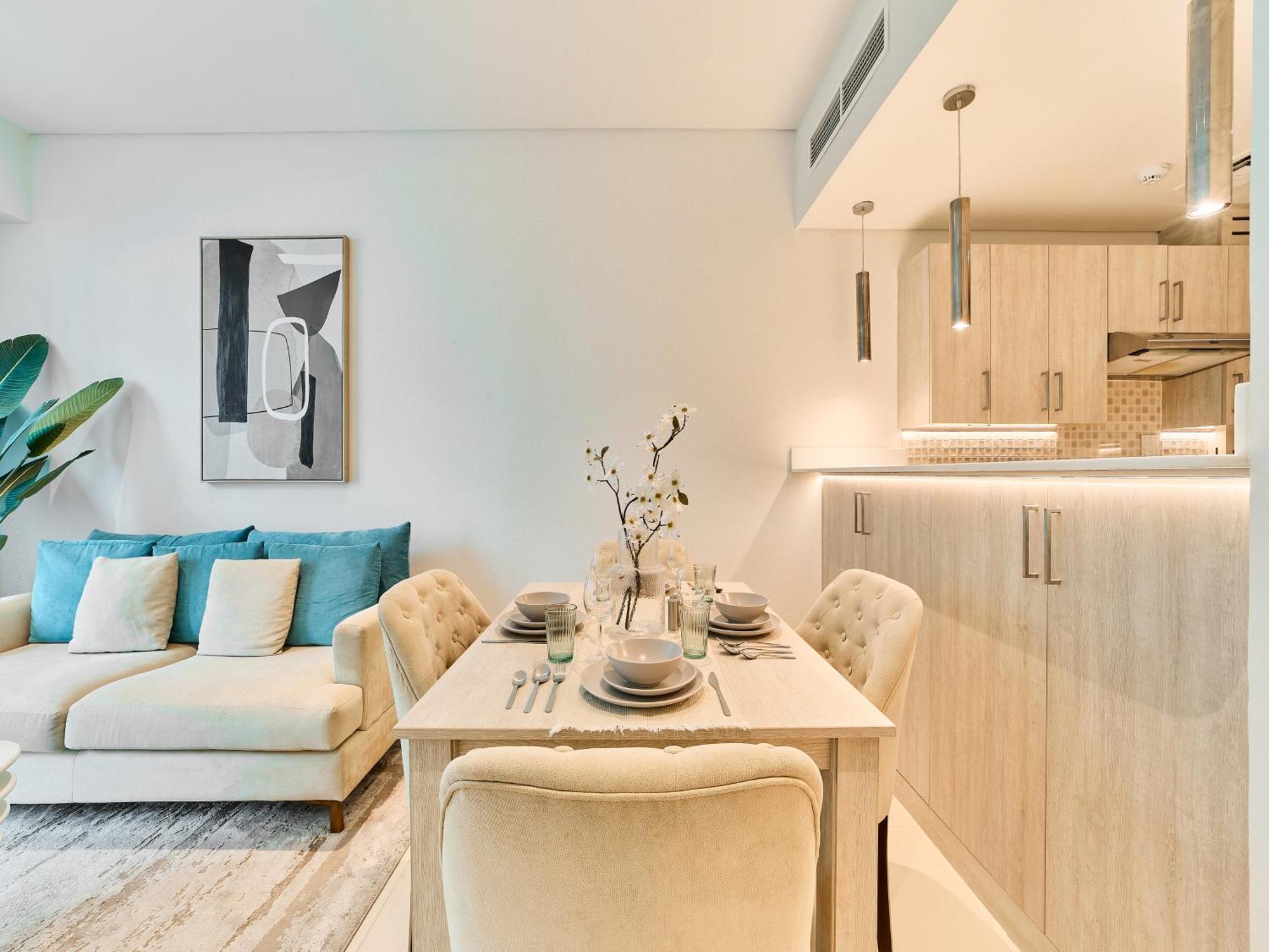 First Class Apartments In Seven Palm With Direct Access To The West Palm Beach And Nakheel Mall Dubai Oda fotoğraf
